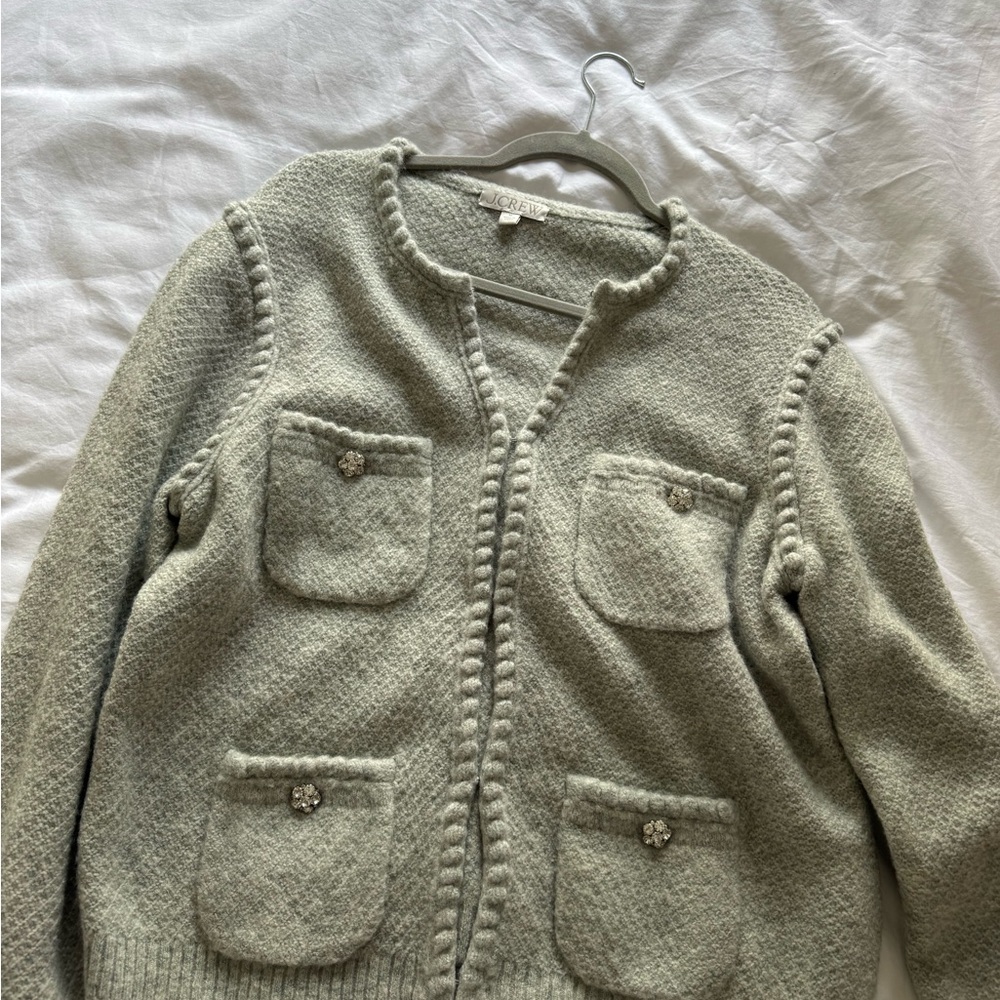 J. Crew Heather Gray Knit Cardigan